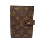 Louis Vuitton Agenda PM Monogram Brown Notebook Cover Gold