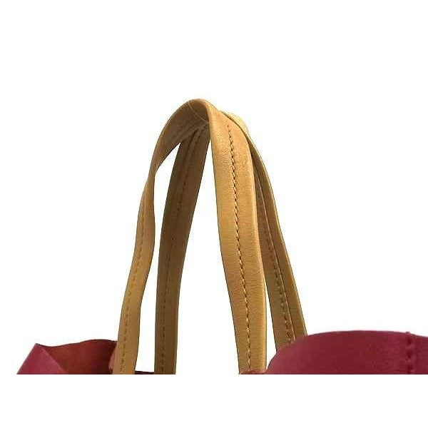 Celine Tote Bag Cabas 16440 Red And Beige Leather Women Bicolor — view 4