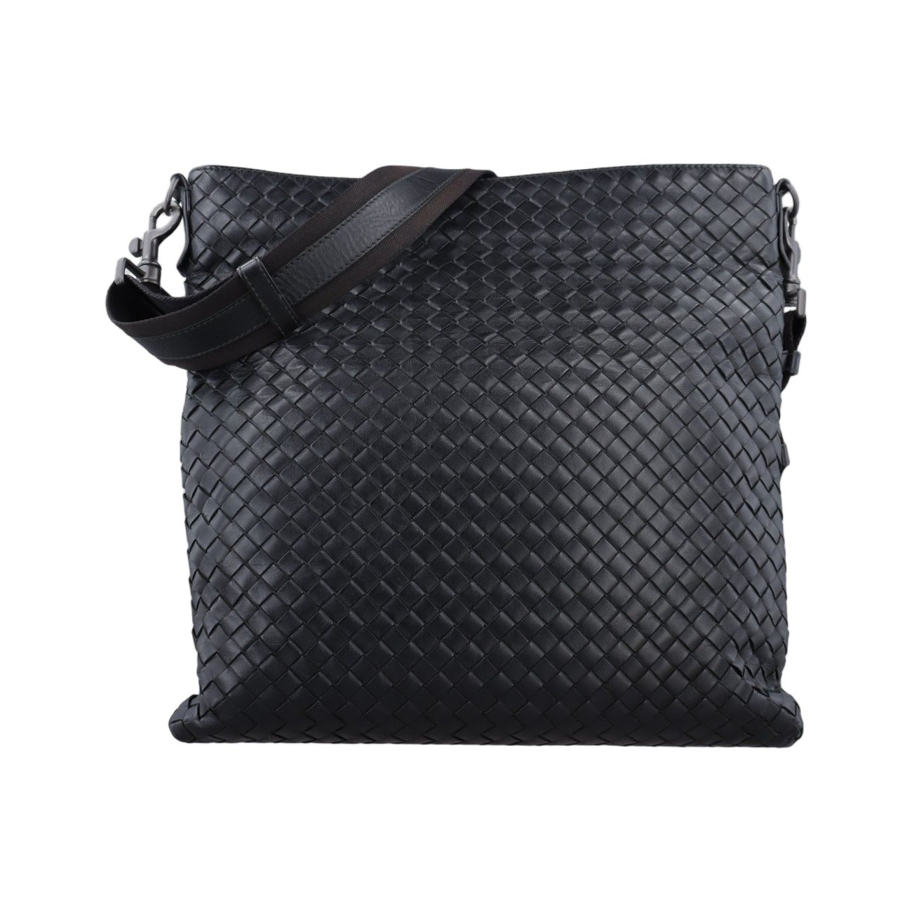 Bottega Veneta Intrecciato Black Lambskin Tote