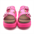 Dior Leather Wood Studded Sandals Shoes 37 Pink — view 2