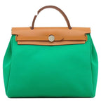 Hermes Shoulder Bag Herbag Zip PM 31 le Tourne Toile Officier Vache Hunter Mint