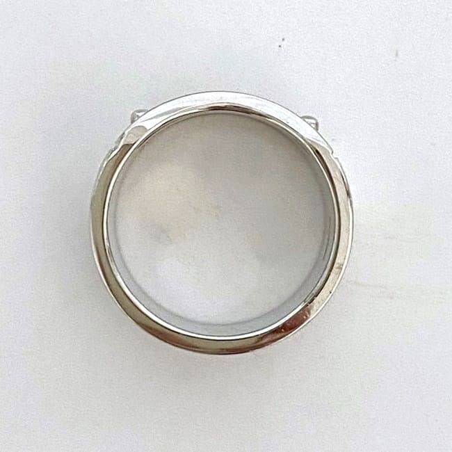Gucci Logo Ring Silver Size 19 — view 8
