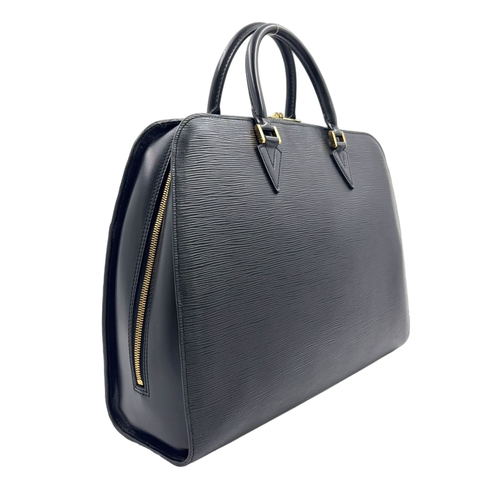 Louis Vuitton Sorbonne Epi Noir Leather Black Business Bag Gold — view 2