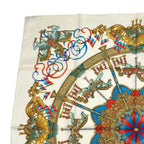 Hermes Carre 90 Scarf Silk Luna Park Amusement Merigo Land White — view 2