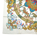 Hermes Carre 90 Scarf Silk Luna Park Amusement Merigo Land White — view 4