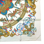 Hermes Carre 90 Scarf Silk Luna Park Amusement Merigo Land White — view 5
