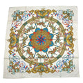 Hermes Carre 90 Scarf Silk Luna Park Amusement Merigo Land White