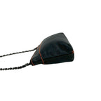 Chanel Vintage Lambskin Leather Chain Shoulder Bag Black — view 5