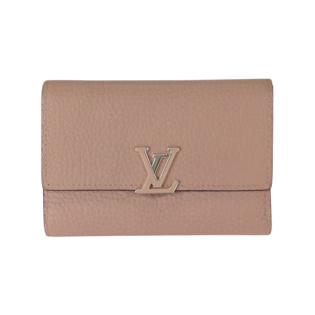 Louis Vuitton Portefeuille Capucines Compact Pink Silver Leather