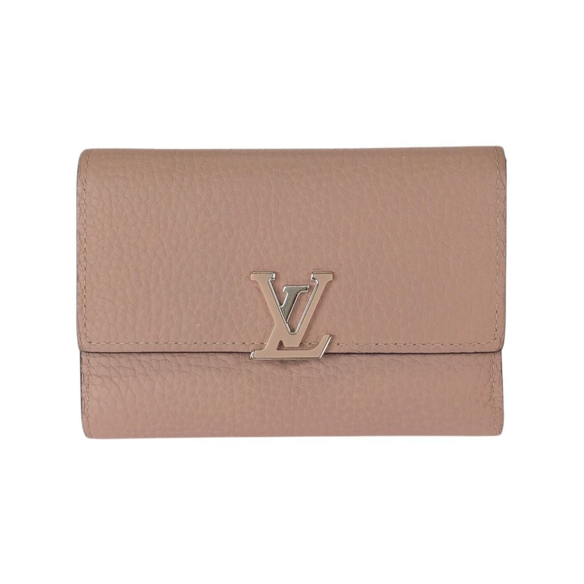 Louis Vuitton Portefeuille Capucines Compact Pink Silver Leather