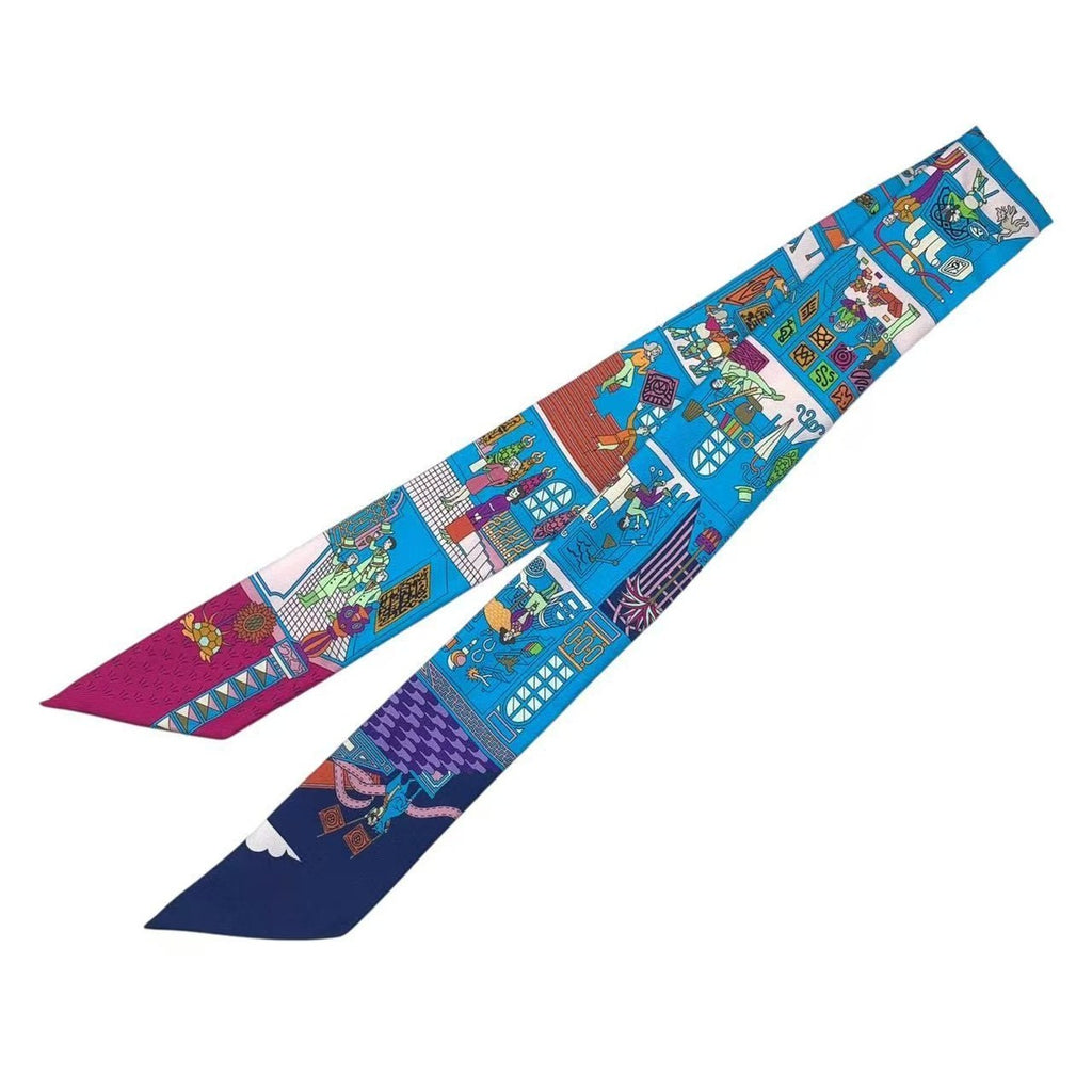Hermes Twilly Silk Multicolor Blue — view 2