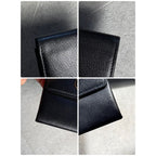 Chanel Coco Button Mark Leather Coin Case Black Gold Hardware Compact — view 2