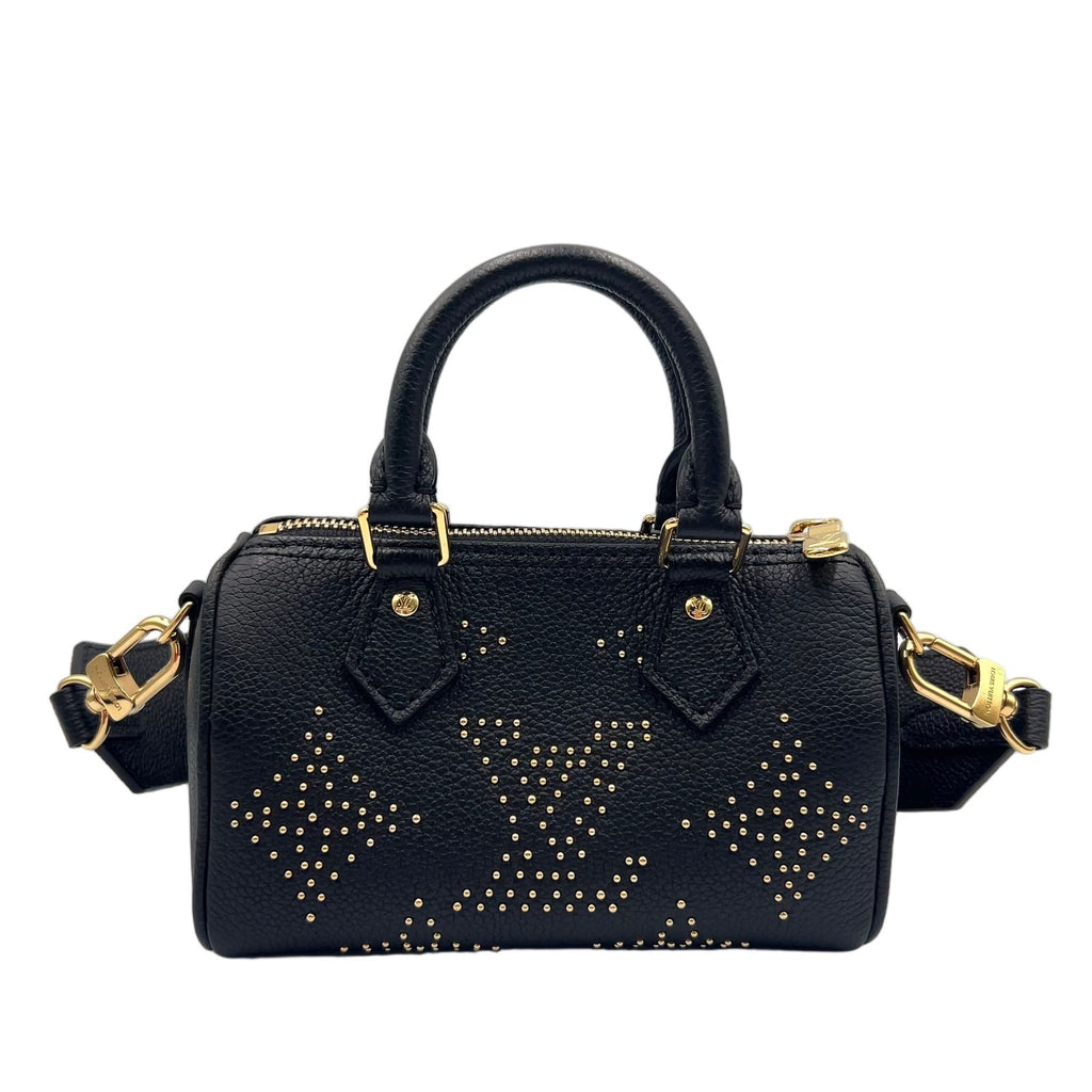 Louis Vuitton Nano Speedy Monogram Empreinte 2-Way Shoulder Leather Black