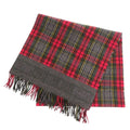 Dior Christian Check Wool Red Large Muffler Shawl Scarf