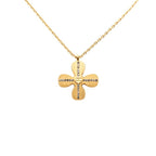 Chanel Clover Motif CC Logo Gold Plated Necklace