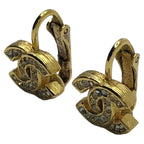 Chanel 70's Coco Mark Rhinestone Earrings — view 3