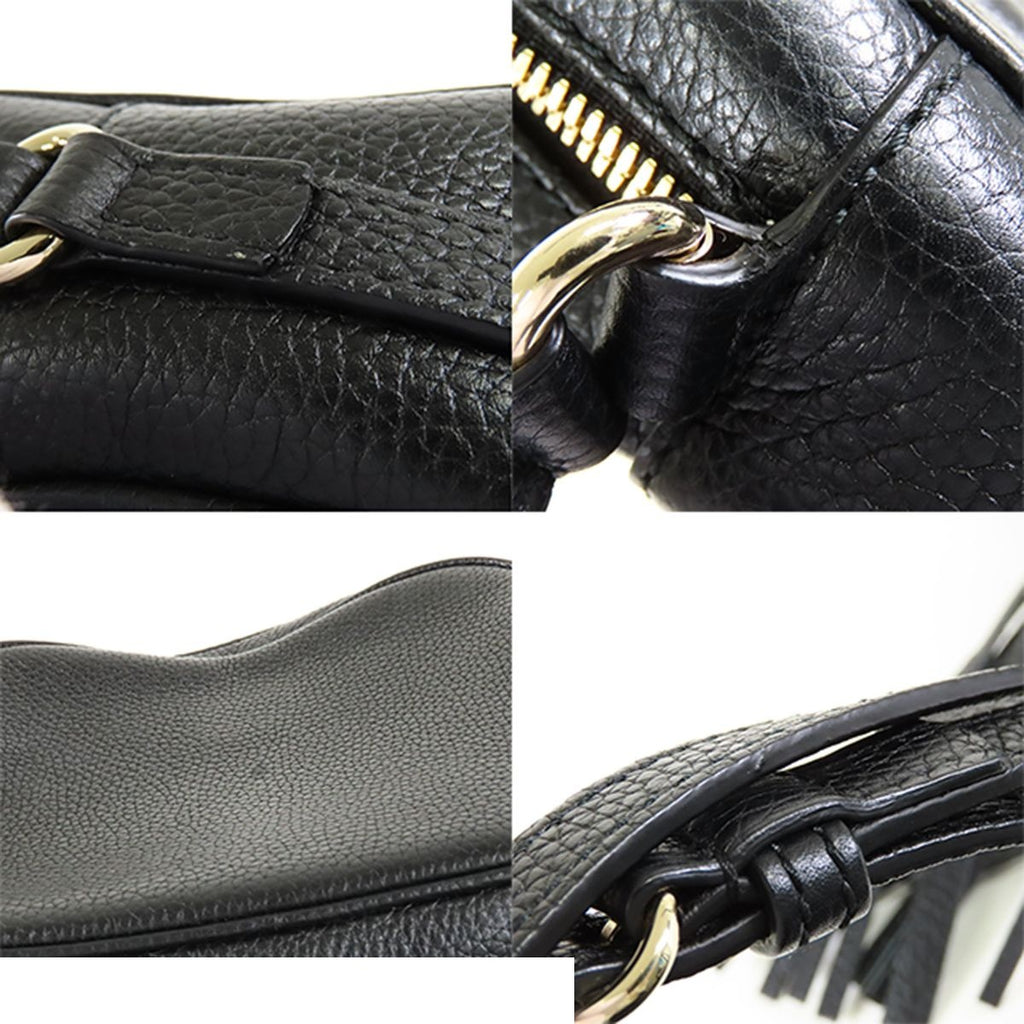Gucci Soho Small Disco Black Leather Fringe Shoulder Bag — view 7