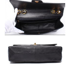 Chanel Chain Shoulder Bag Quilted Caviar Leather Gold Double — view 3