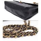 Chanel Chain Shoulder Bag Quilted Caviar Leather Gold Double — view 9