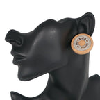 Hermes Serie Wood and Metal Brown Silver 20.3 g Earrings — view 3