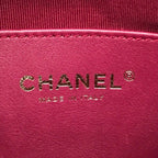 Chanel Quilted Lambskin CC Logo Drawstring Chain Backpack Pack Black — view 9