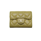 Chanel Quilted GD Leather Trifold Wallet