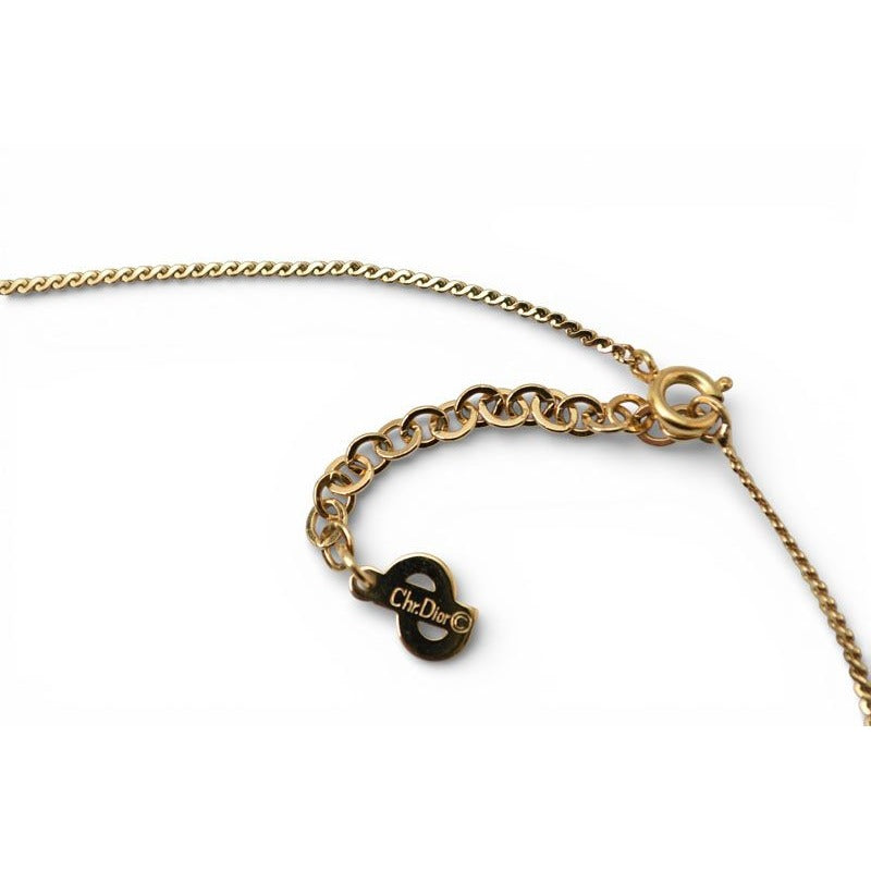 Christian Dior Necklace Vintage CD Logo Motif — view 4