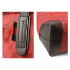 Gucci Tote Shoulder Bag GG Dar Cles Red Sherry — view 3