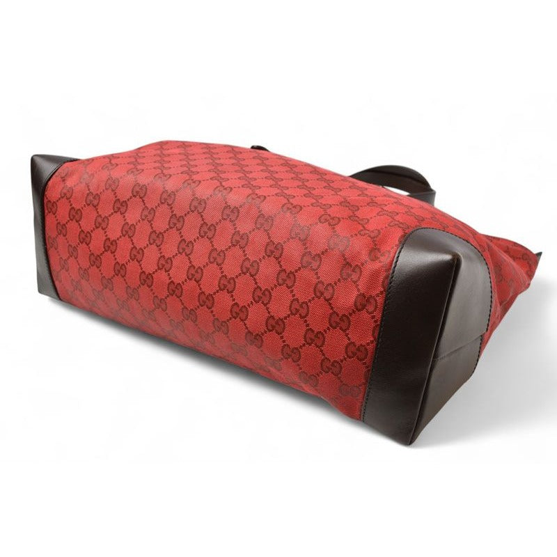 Gucci Tote Shoulder Bag GG Dar Cles Red Sherry — view 5