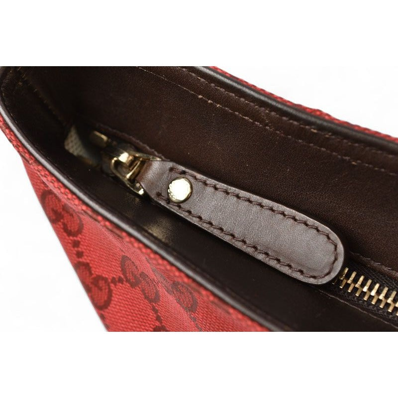 Gucci Tote Shoulder Bag GG Dar Cles Red Sherry — view 9