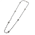 Gucci Cles Strap Long Necklace Silver Black Recommended — view 3
