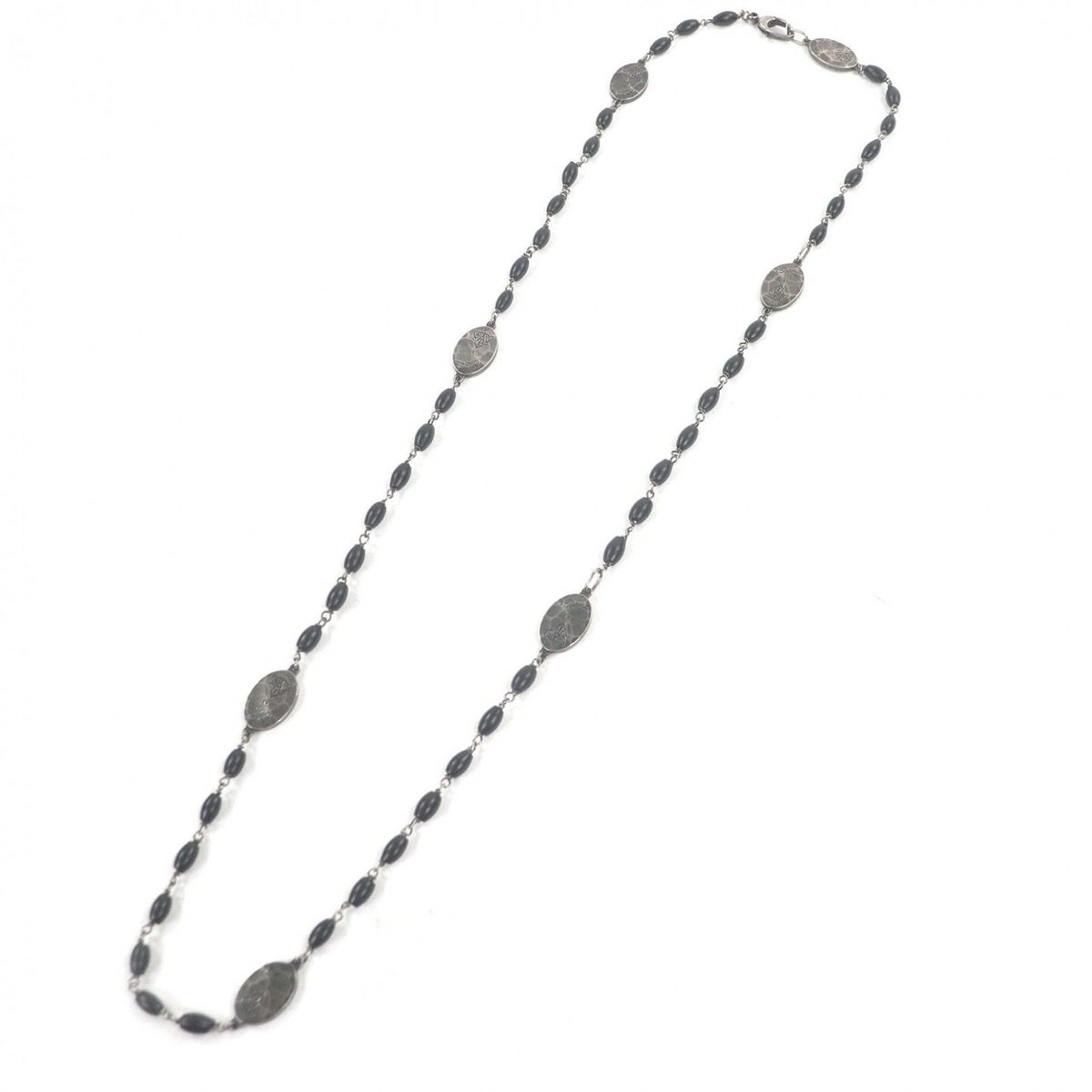 Gucci Cles Strap Long Necklace Silver Black Recommended — view 3