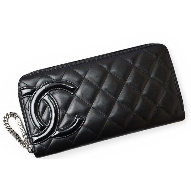 Chanel Wallet Cambon Line Zip Around Type Black — view 2