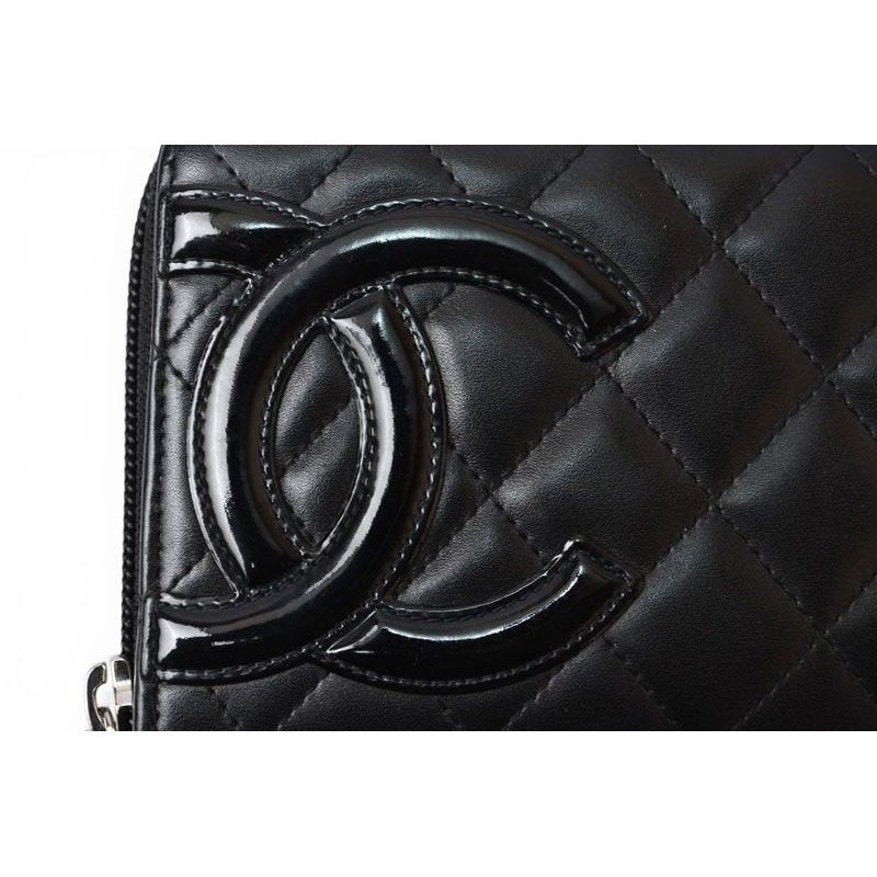 Chanel Wallet Cambon Line Zip Around Type Black — view 3