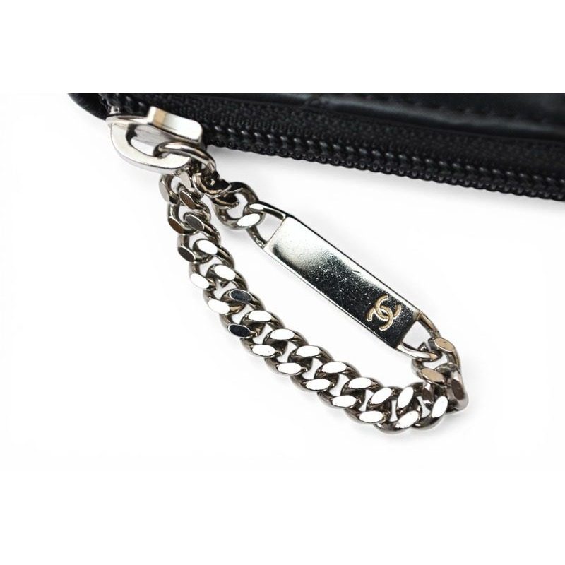 Chanel Wallet Cambon Line Zip Around Type Black — view 4