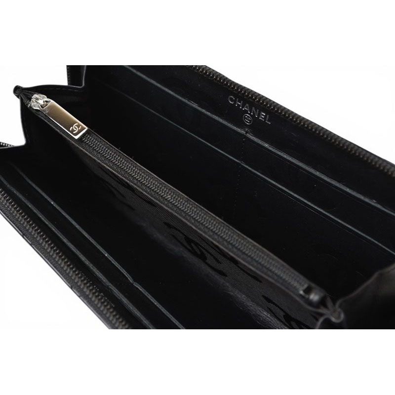 Chanel Wallet Cambon Line Zip Around Type Black — view 6