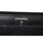 Chanel Wallet Cambon Line Zip Around Type Black — view 8