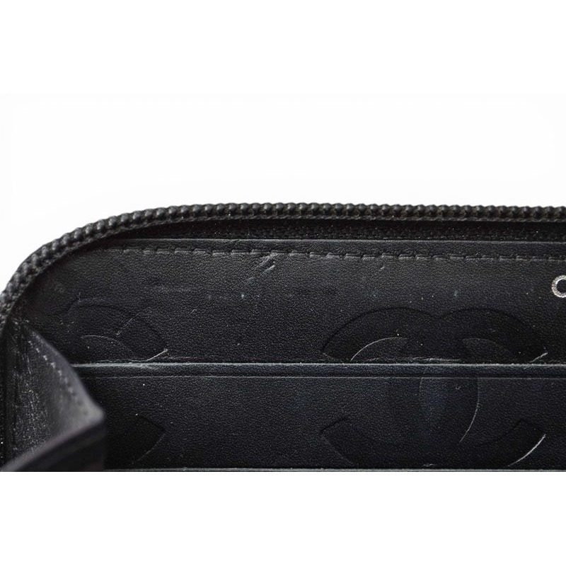 Chanel Wallet Cambon Line Zip Around Type Black — view 9