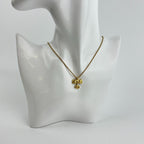 Dior Necklace Pendant Logo Gold Vintage