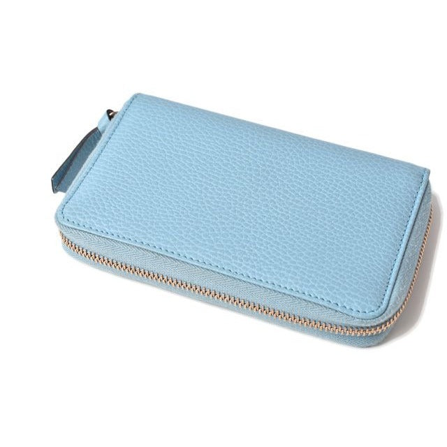 Gucci Folding Wallet Swing Leather Light Blue — view 2