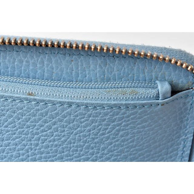 Gucci Folding Wallet Swing Leather Light Blue — view 6