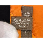 Hermes 100% Silk Monkey Scarf Tulley Tie Orange and Blue Fa1153 — view 5