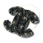 Chanel Camellia Flower Earrings CC Logo