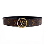 Louis Vuitton Monogram Belt LV Circle Reversible 30 75 Waist Epi LV Gold Width