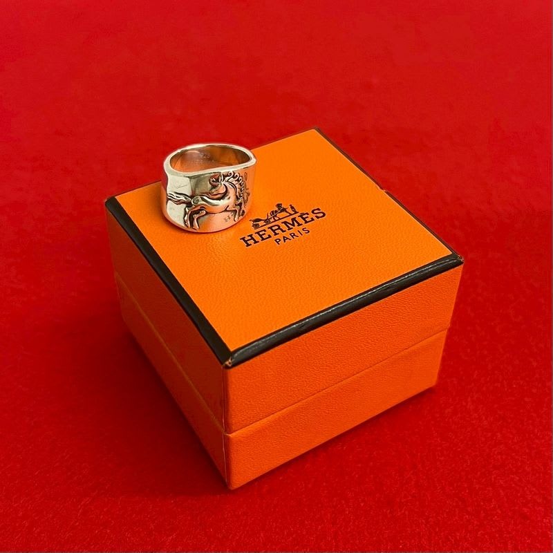Hermes Gallop Ring Silver 925 No 10 Accessory Jewelry 406-6 — view 3