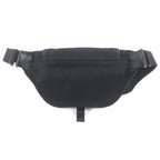 Prada Nylon Leather Triangle Logo Plate Re-Nylon Belt Bag Black — view 3