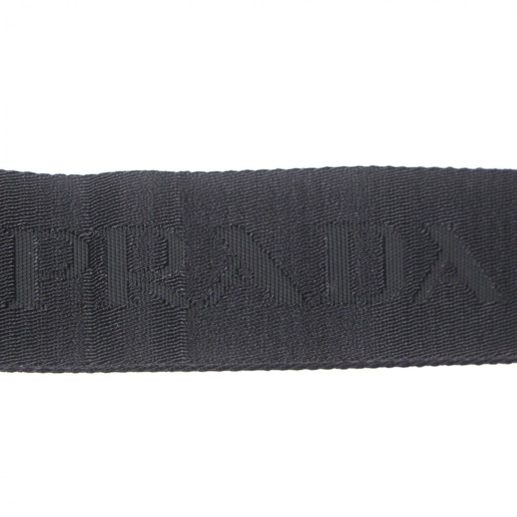 Prada Nylon Leather Triangle Logo Plate Re-Nylon Belt Bag Black — view 9