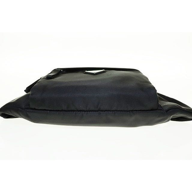 Prada Body Bag Black 2 Vl005 Waist Nylon Triangle Plate — view 3