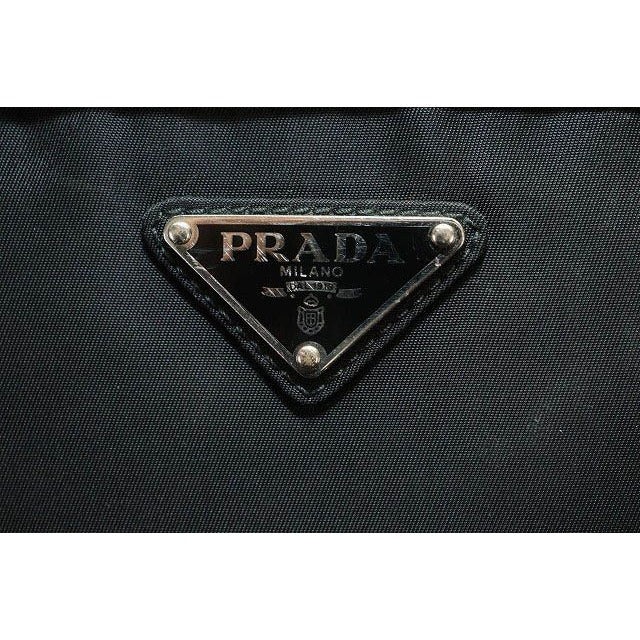 Prada Body Bag Black 2 Vl005 Waist Nylon Triangle Plate — view 8