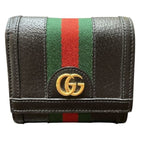 Gucci Offdia Black Leather Bifold Wallet
